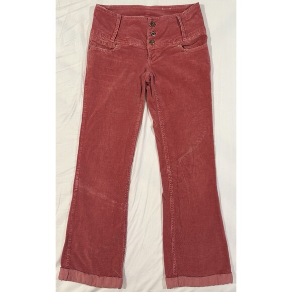Vintage Y2K Bongo Jeans XTRA Low Rise Corduroy Flare Women 3 Short 90s Mean Girl - Picture 1 of 16